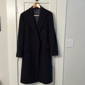 Polo Ralph Lauren wool double-breasted overcoat.